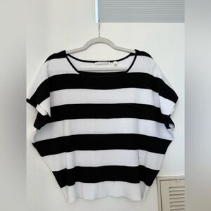 Cyrus Monochrome Striped Knit Top